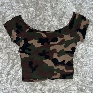 Camo Crop Top